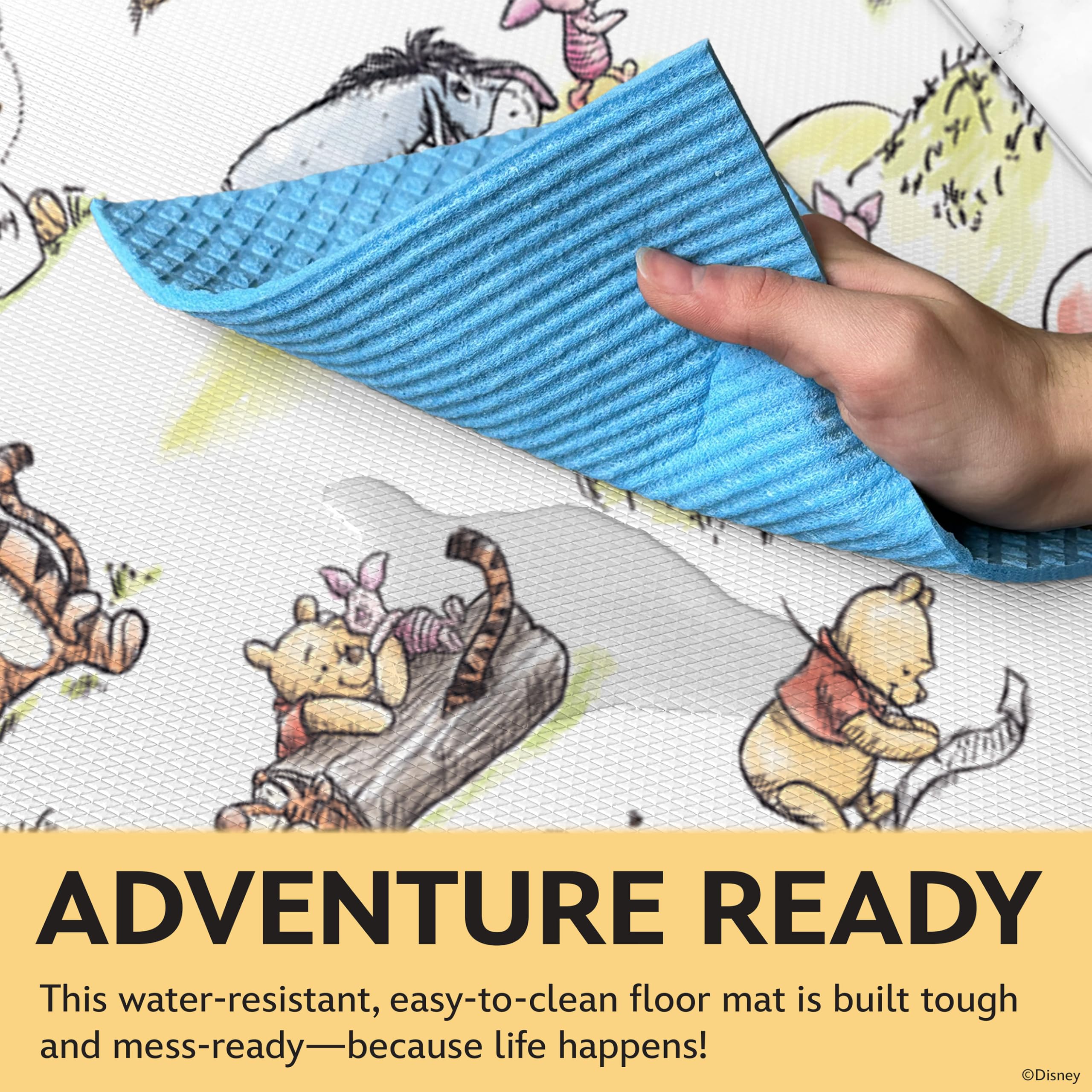 Best Brands Winnie the Pooh mat in kitchen setting adding comfort and color