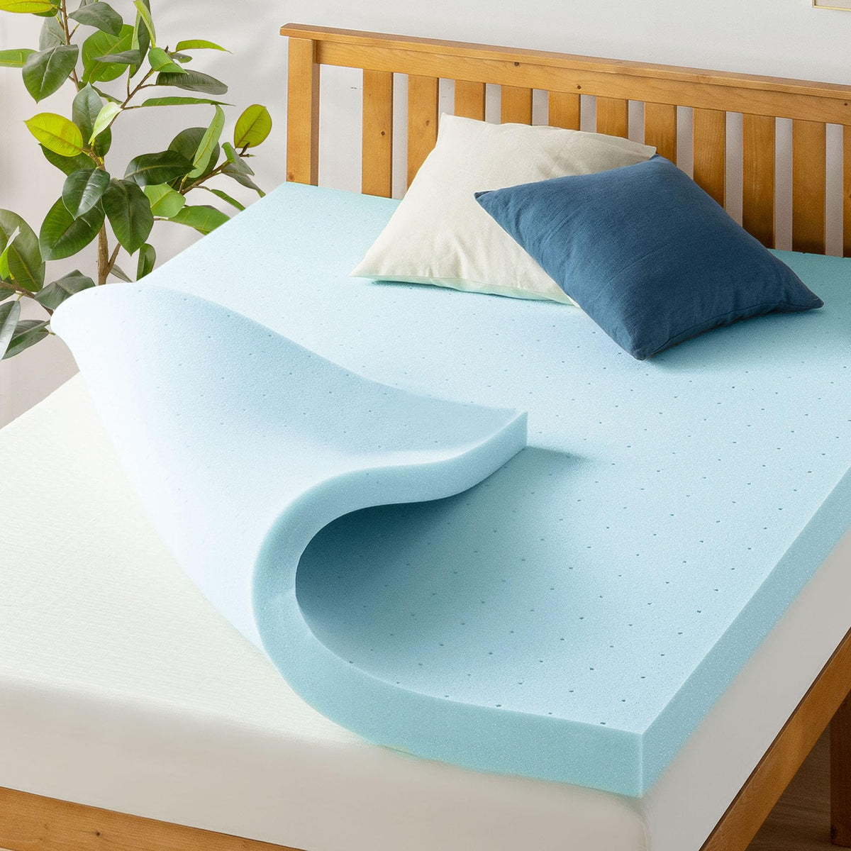 Best Price Mattress front view of Short Queen topper showing full surface benefit