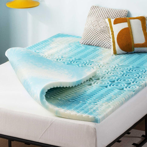 Best Price Mattress front view of Twin XL topper, shows slim cooling layer benefit