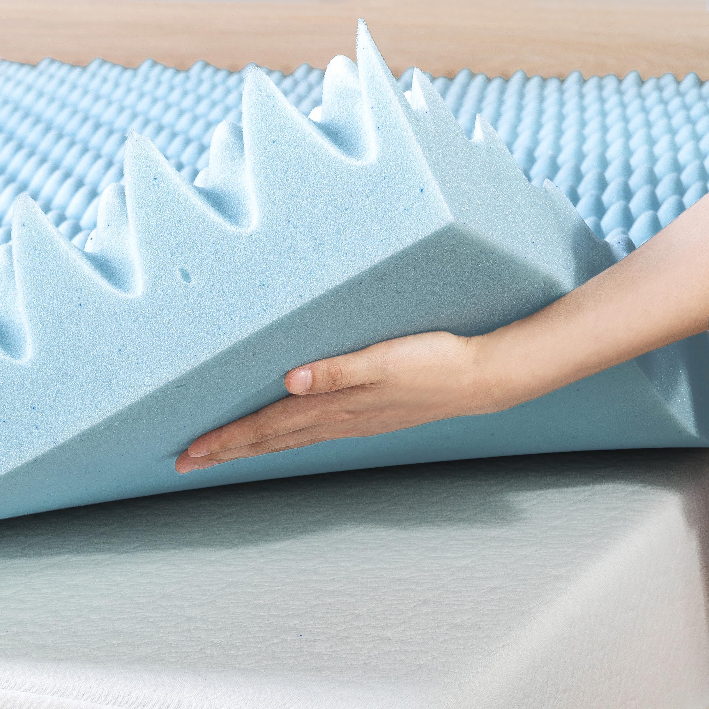 Best Price Mattress topper placed on bed in bright room showing instant mattress upgrade benefit