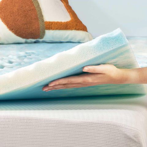 Best Price Mattress topper under fitted sheet demonstrating compatibility with standard sheets