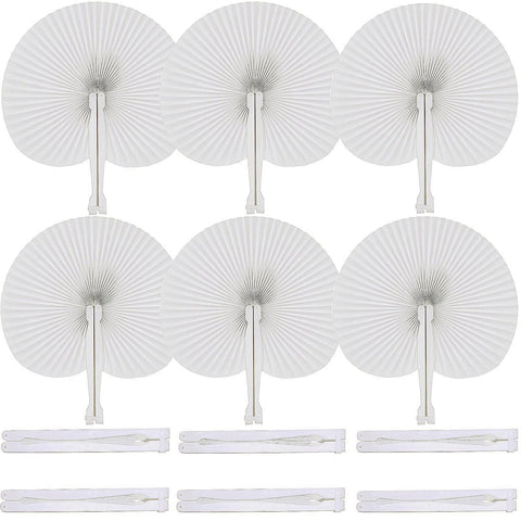 Bestage front packaging showing 100 white paper fans and quantity benefit