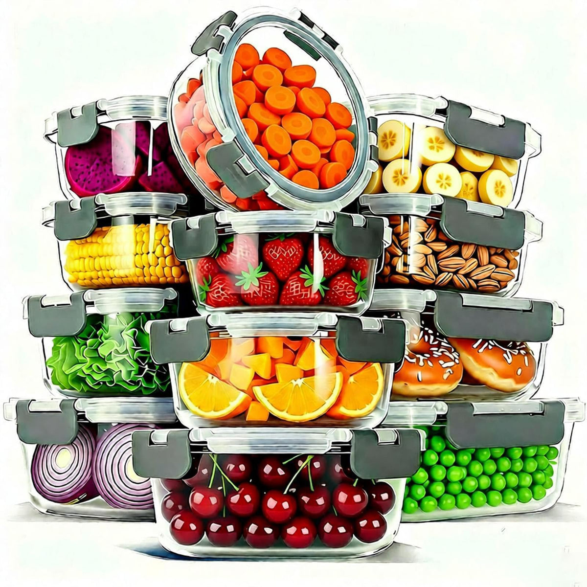 Bestfull front view of full 12-pack set showing organized storage benefit