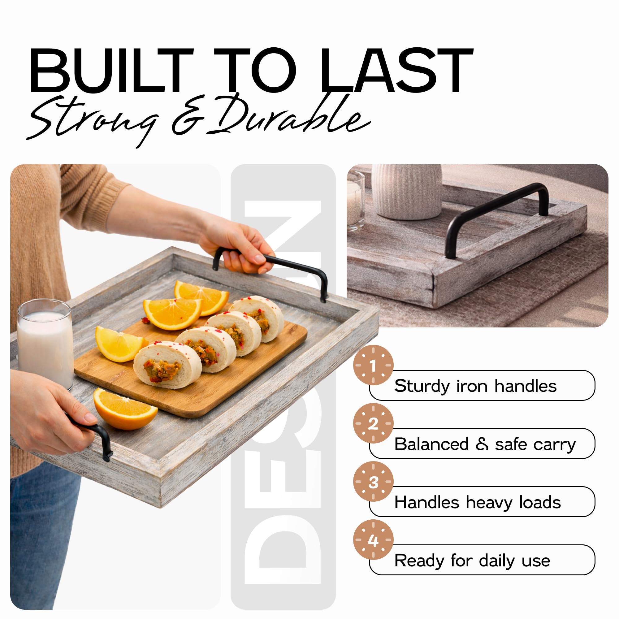 Besti iron handle detail with bolted hardware offering secure grip and dependable transport