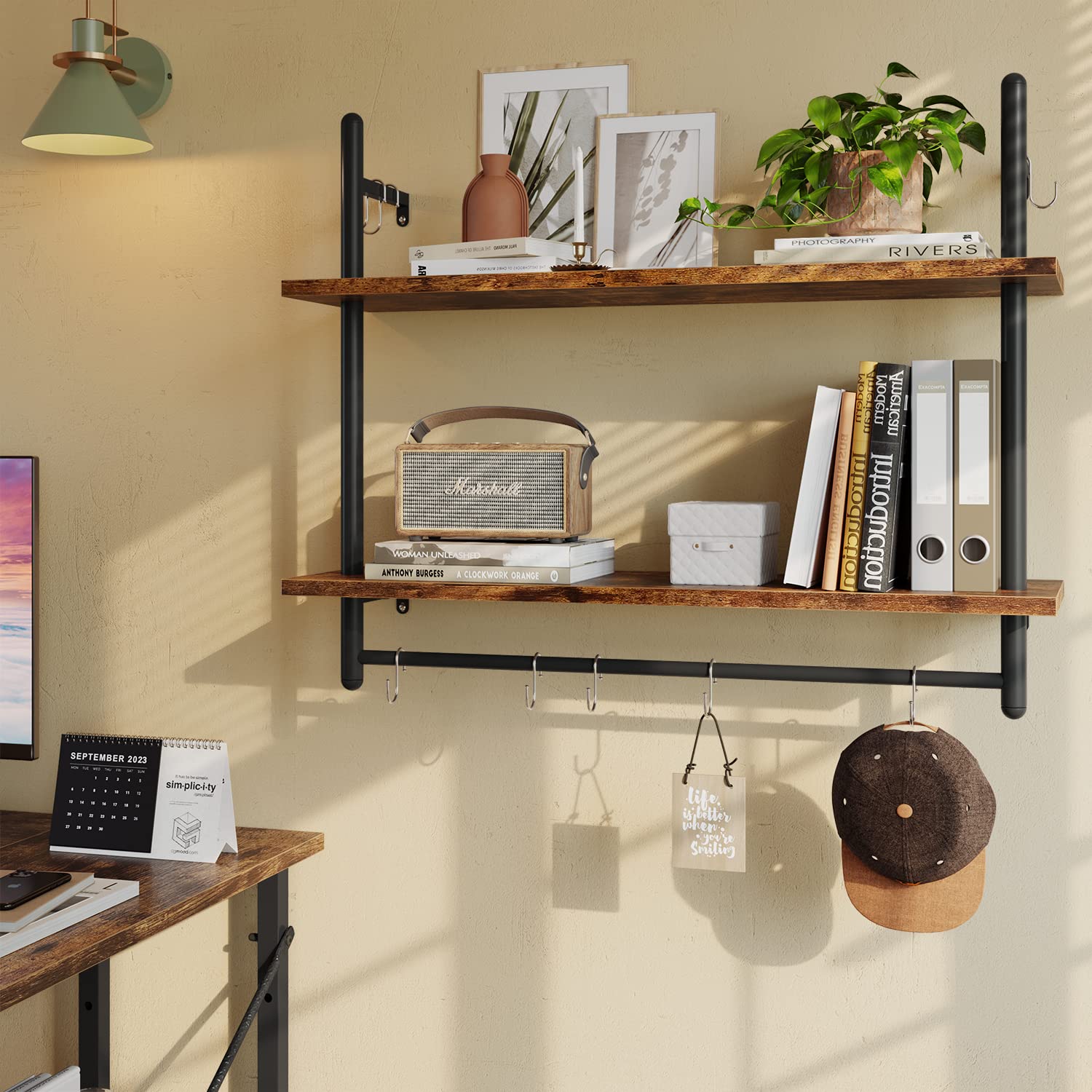Bestier shelf staged with decor shows versatile display benefit