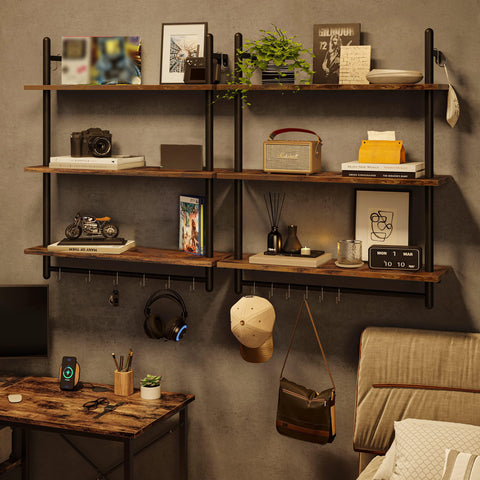 Bestier styled bathroom display storing toiletries and decor neatly