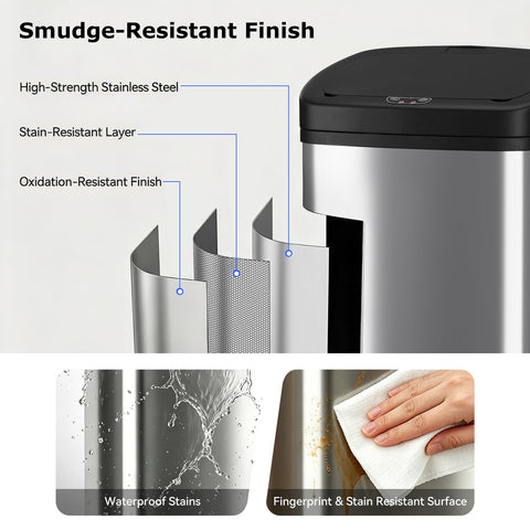 BestOffice inner rim holding bag securely for neat, fast bag changes