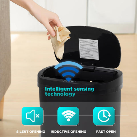 BestOffice close-up of sloping lid and motion sensor emphasizing touchless convenience