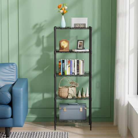 BestOffice shelf next to storage bins showing size comparison for planning