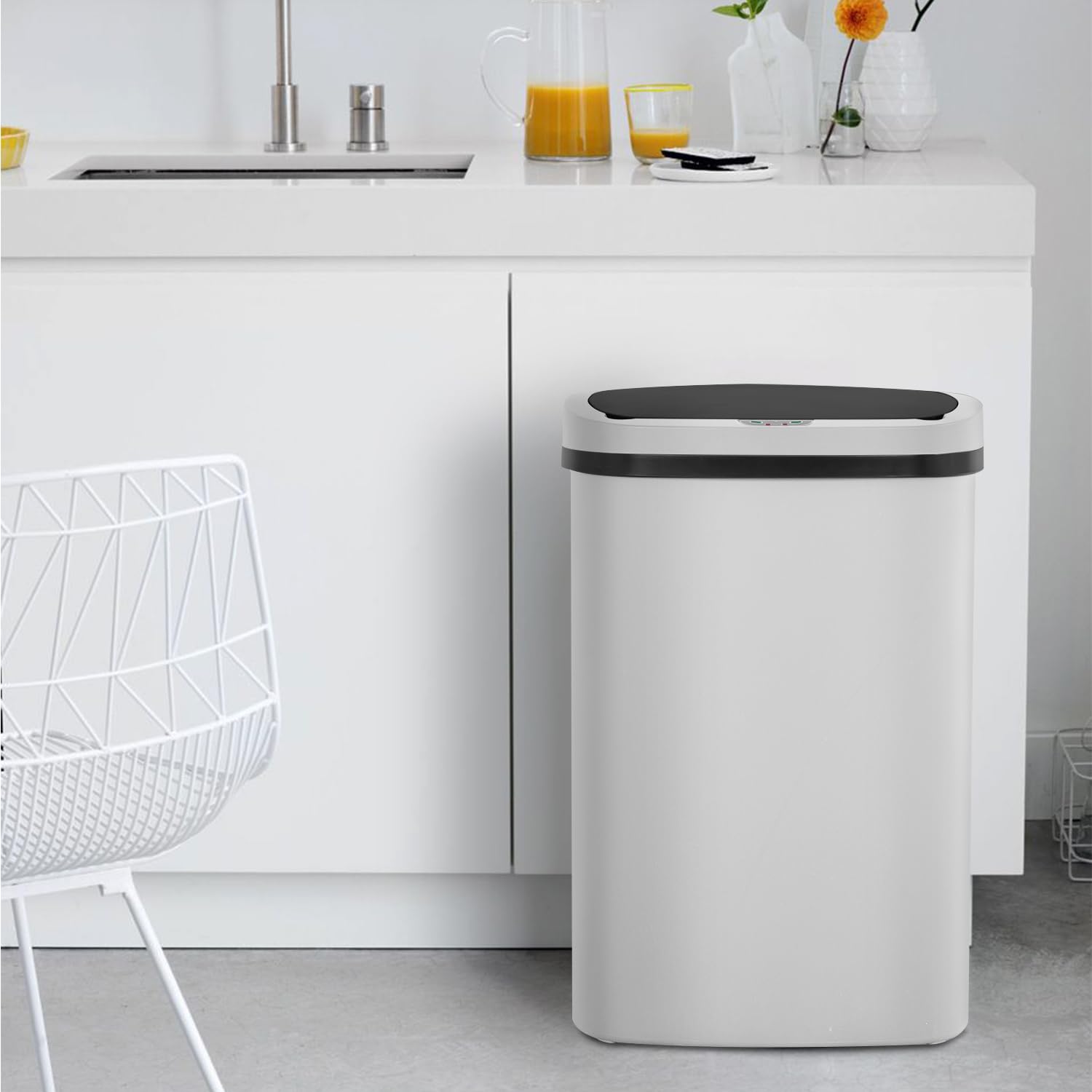 BestOffice side profile highlighting oval shape that saves floor space and fits counters