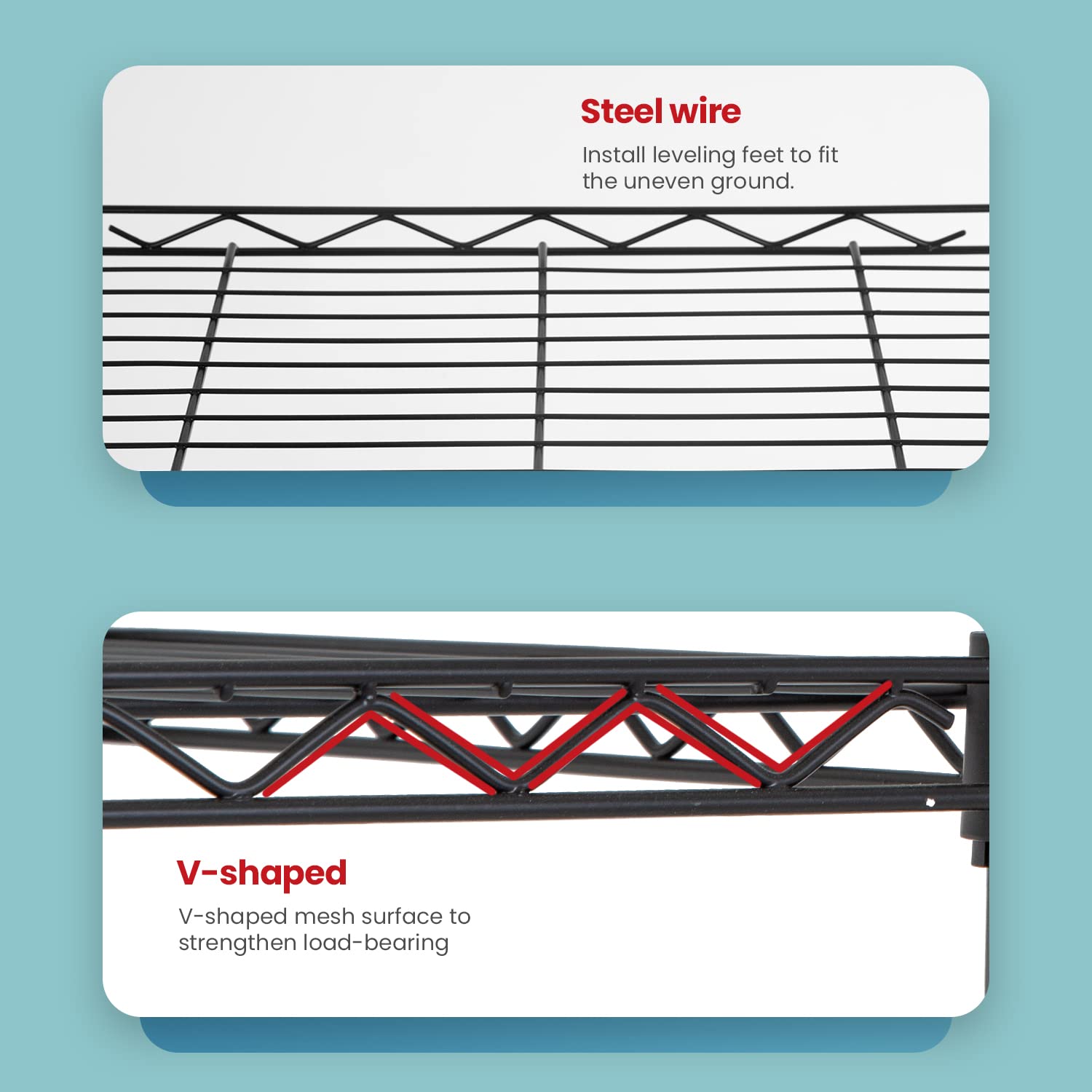 BestOffice shelving holding appliances and containers for strong support