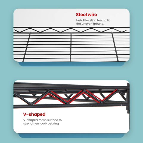 BestOffice shelving holding appliances and containers for strong support