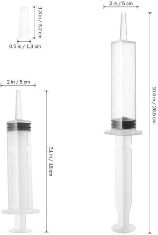BESTONZON syringe in hand showing 2 oz scale for portion control