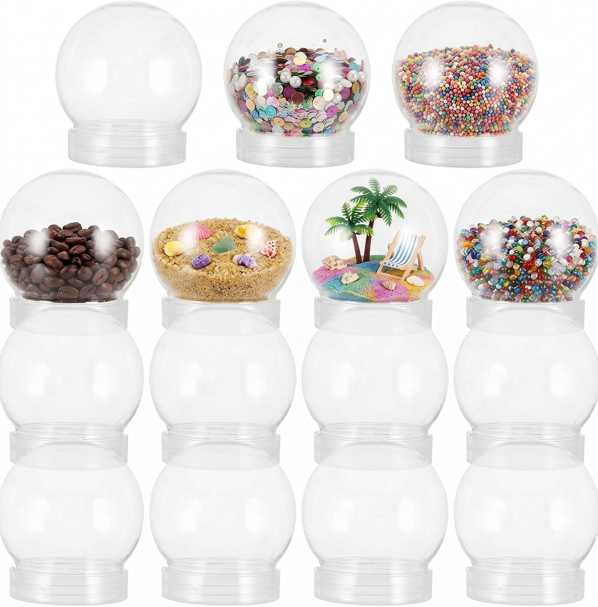 BESTOYARD front view of 15 clear globes showing quantity and benefit of group crafting