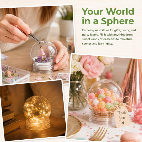 BESTOYARD globe beside a hand showing 3-inch size and easy handling benefit