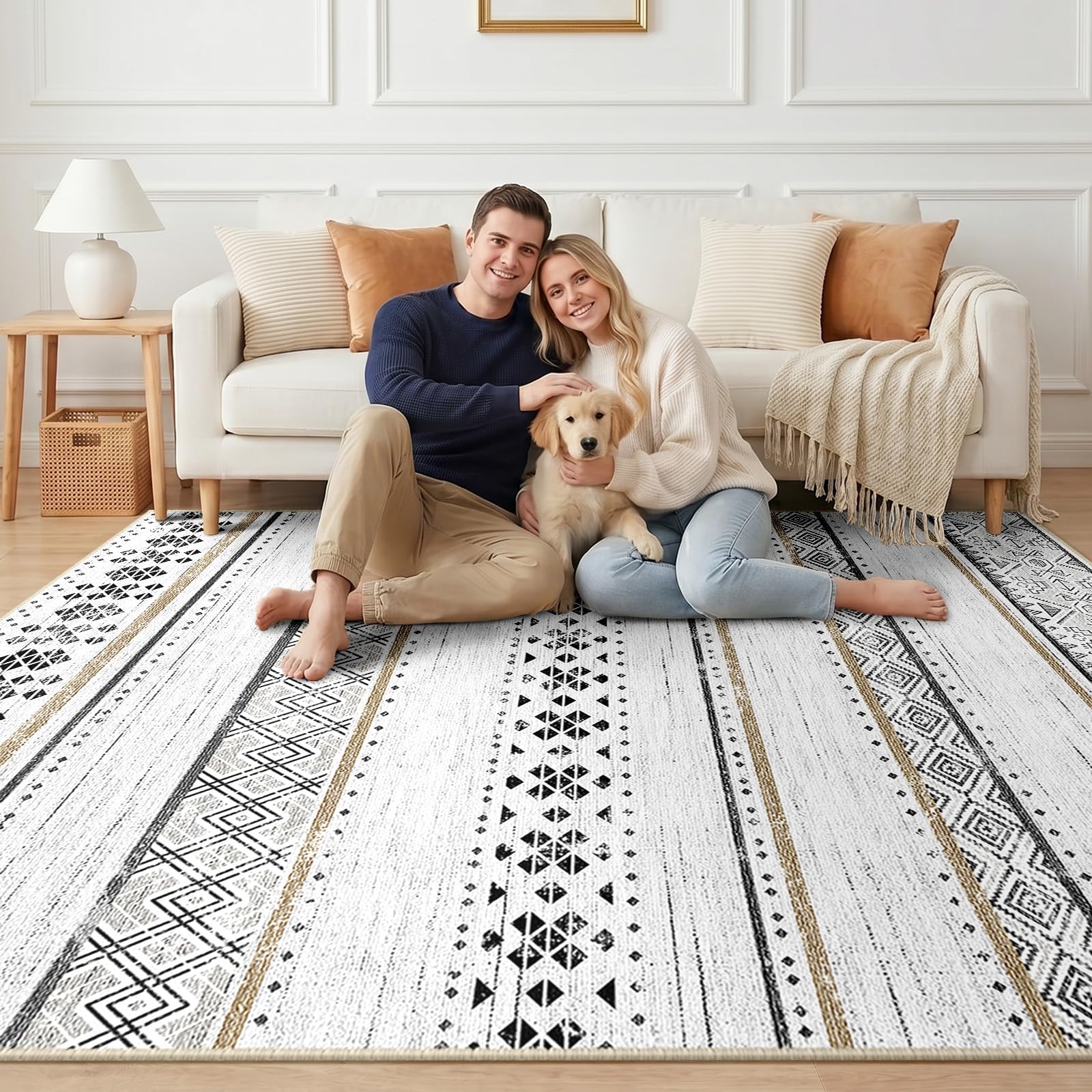 BESTSWEETIE 8x10 rug in bedroom showing how it defines sleeping area