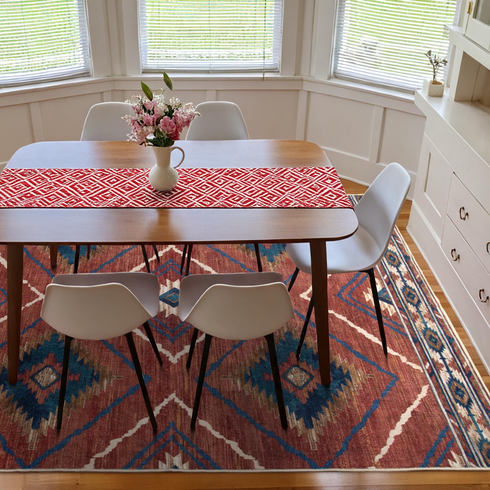 BESTSWEETIE rug in entryway with door showing size and protection benefit