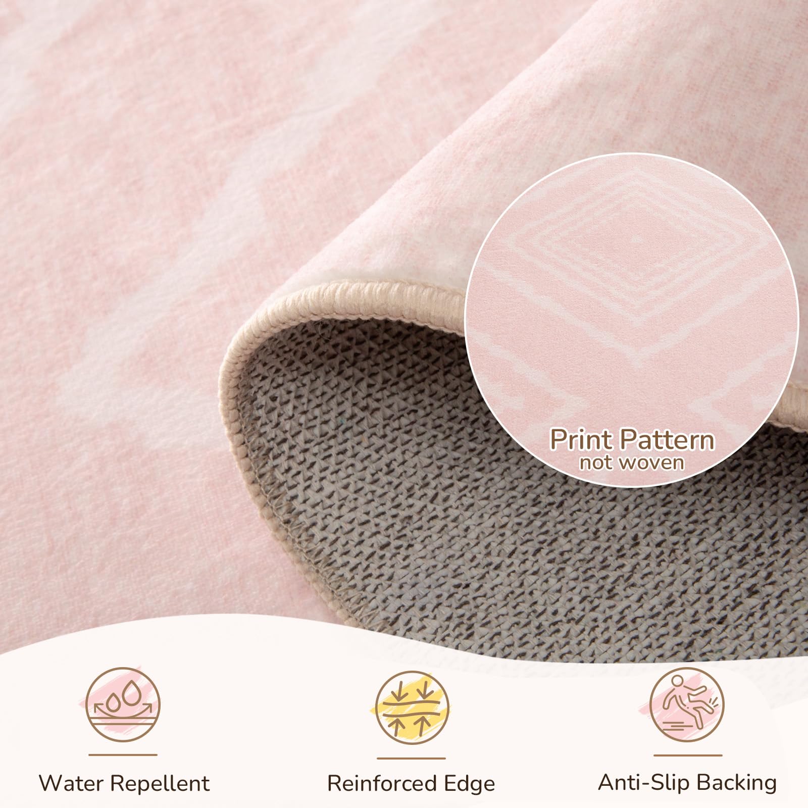 BESTSWEETIE rolled rug unpacked showing crease release and easy setup