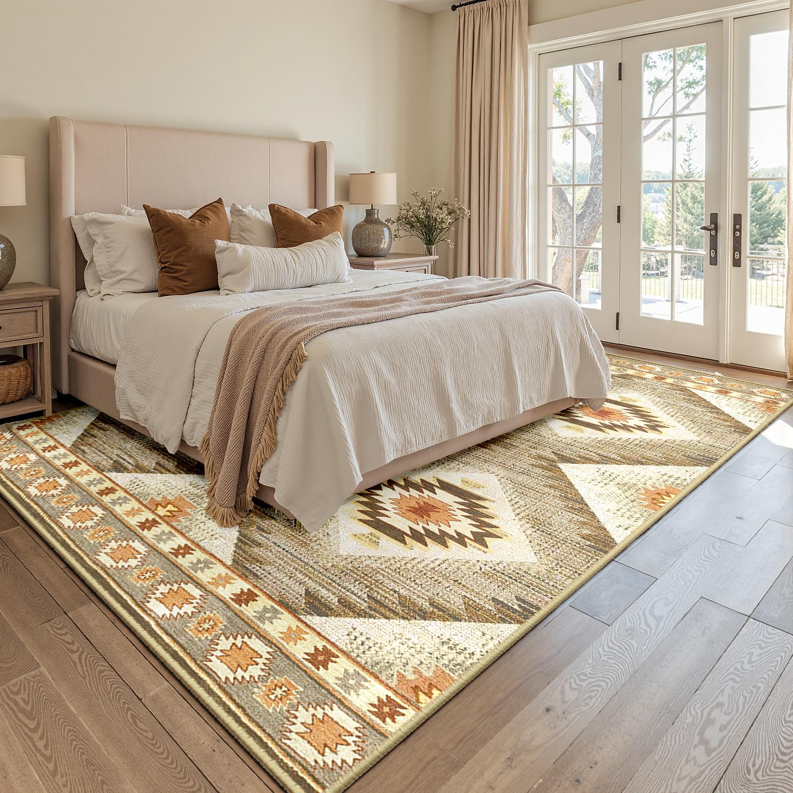 BESTSWEETIE tightly rolled rug packaging showing compact shipping convenience