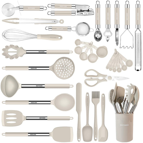 BESTZMWK front packaging showing full 33-piece khaki set and organizer