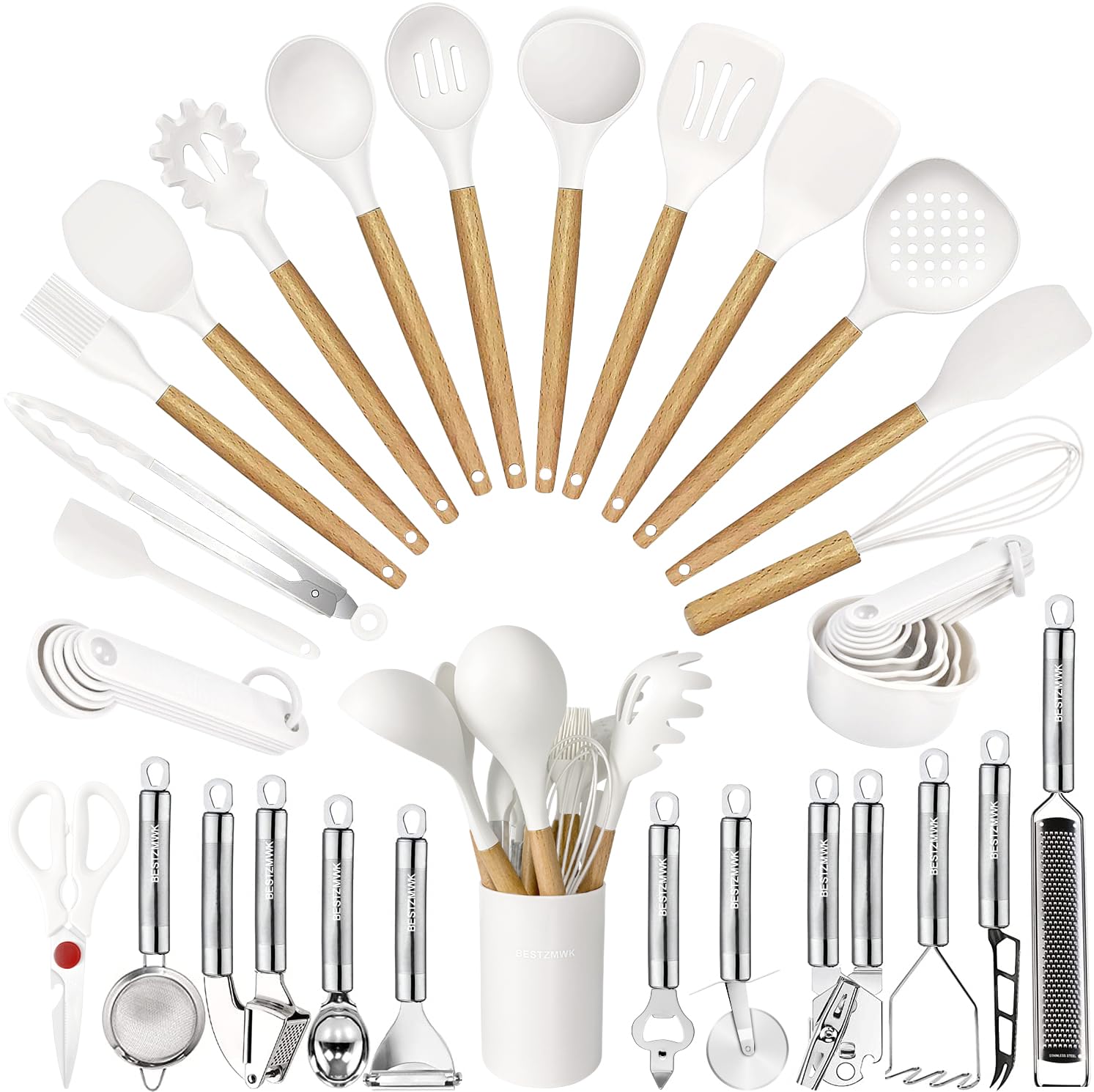 BESTZMWK front view of full 35-piece set showing complete tool range and organization