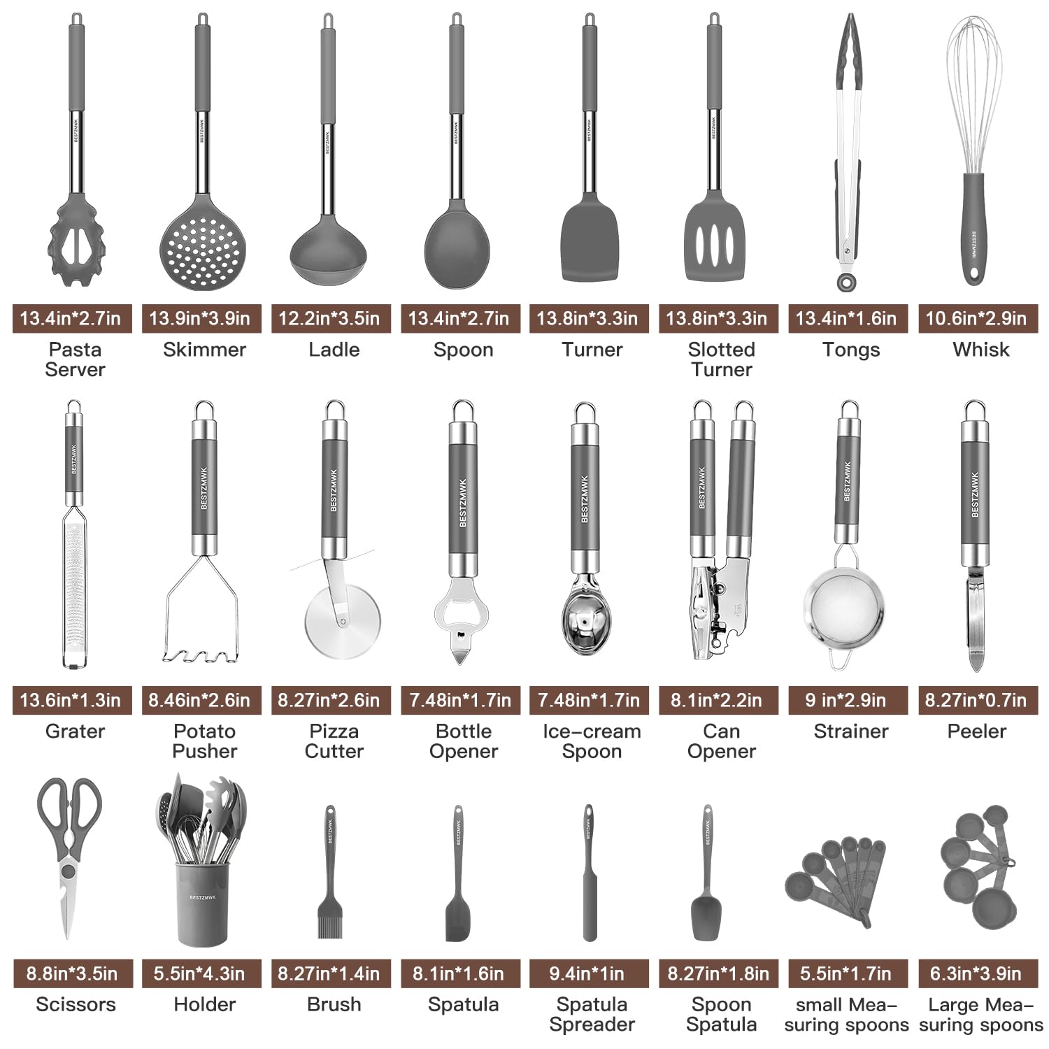 BESTZMWK holder neatly organizing utensils for easy reach and tidy countertop benefit
