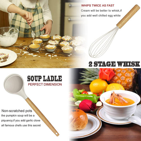 BESTZMWK spatula in use in frying pan protecting nonstick surface during cooking
