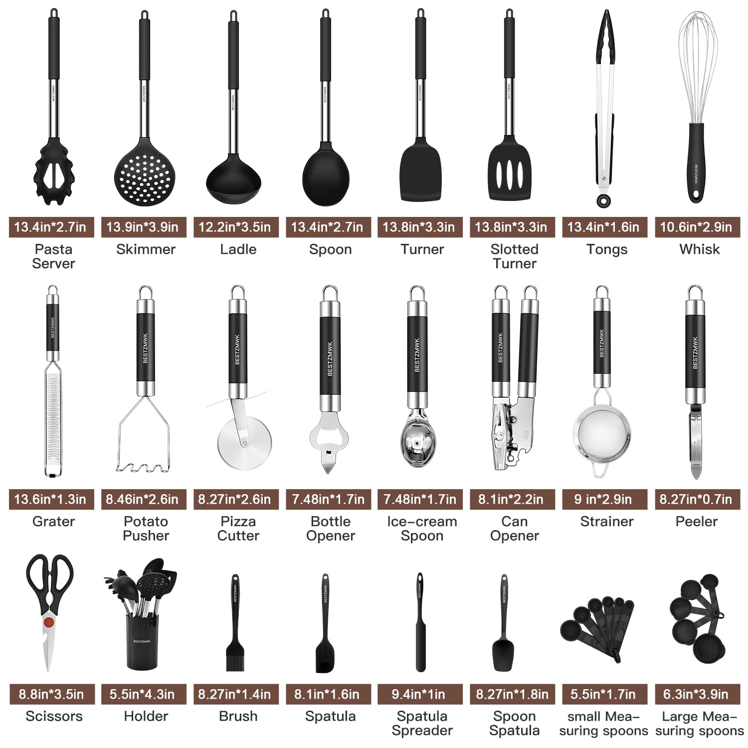 BESTZMWK stainless-steel handle close-up showing durable grip and rust resistance benefits