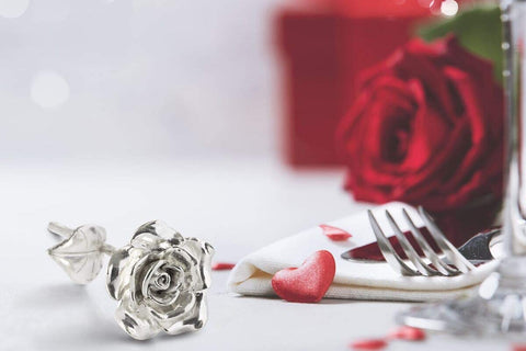 BESZONE tin rose close-up of petals highlighting handcrafted detail and texture
