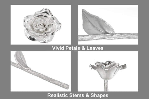 BESZONE tin rose in sturdy tubular box showing protected, premium gift packaging