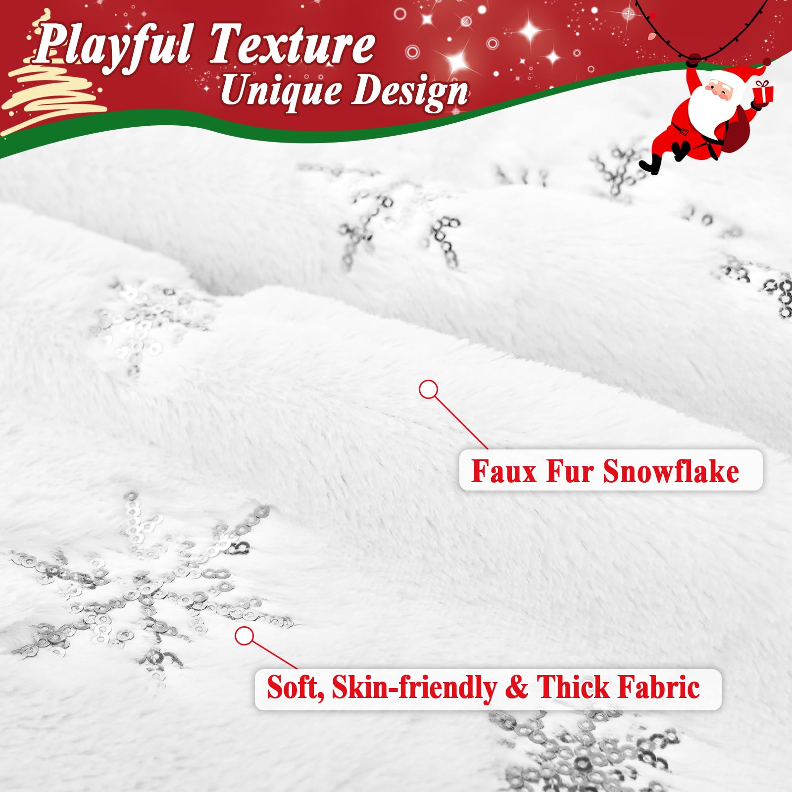 BETBEM texture view of soft white faux fur offering cozy, luxurious feel
