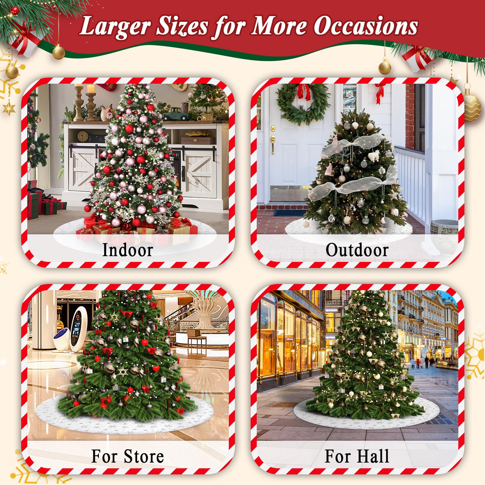 BETBEM styled under-tree in living room enhancing holiday decor and warmth