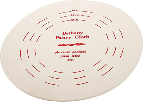 Bethany Housewares cloth close-up showing preshrunk cotton texture that reduces dough sticking