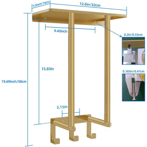 Bethom rack next to folded towel showing scale and capacity benefit