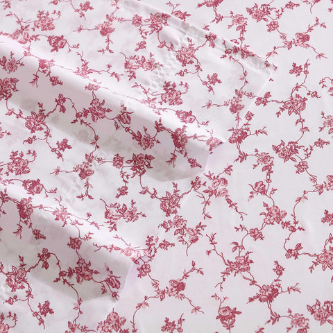 Betsey Johnson flat sheet spread on bed showing full Twin XL coverage