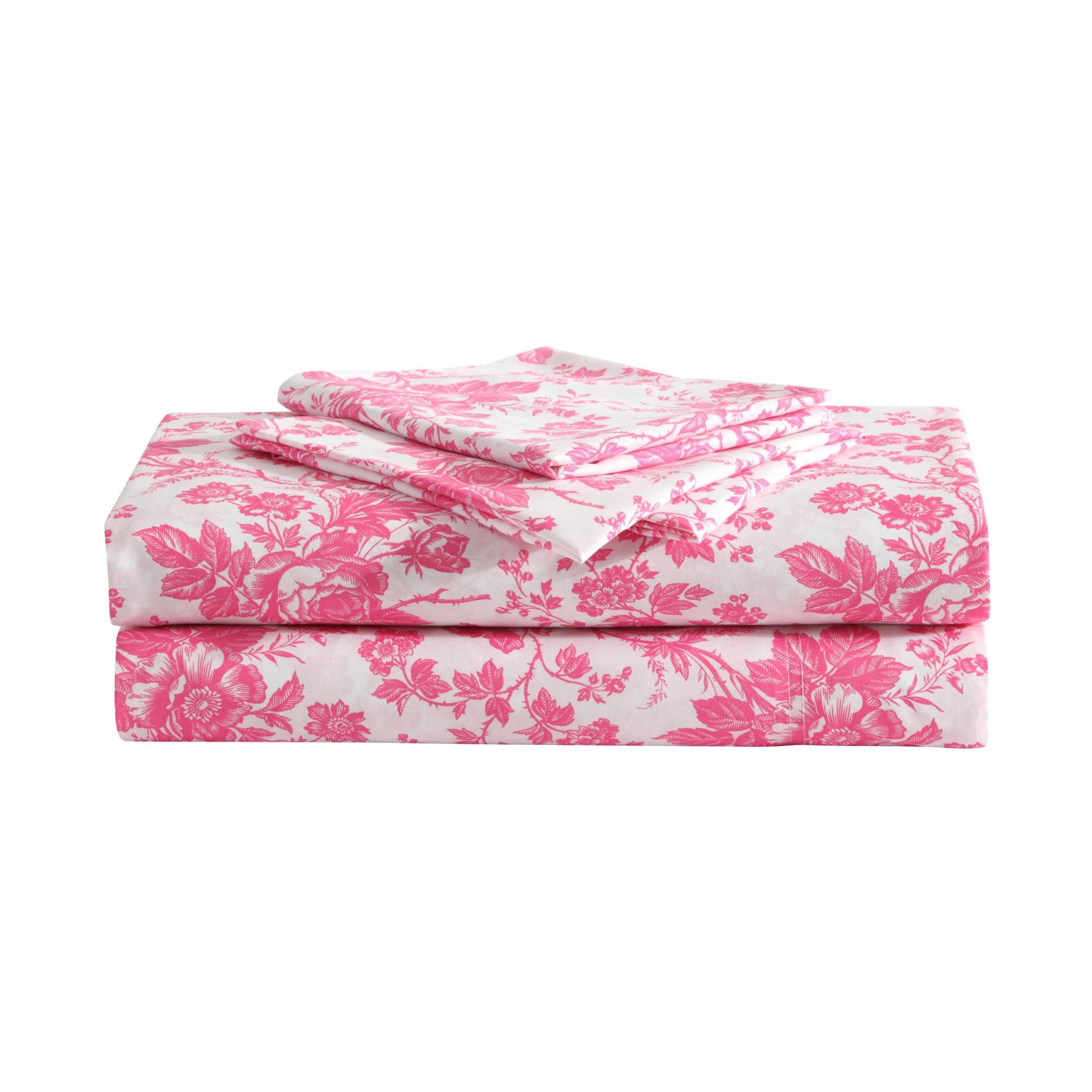 Betsey Johnson folded twin sheet set showing neat packaging and brand comfort