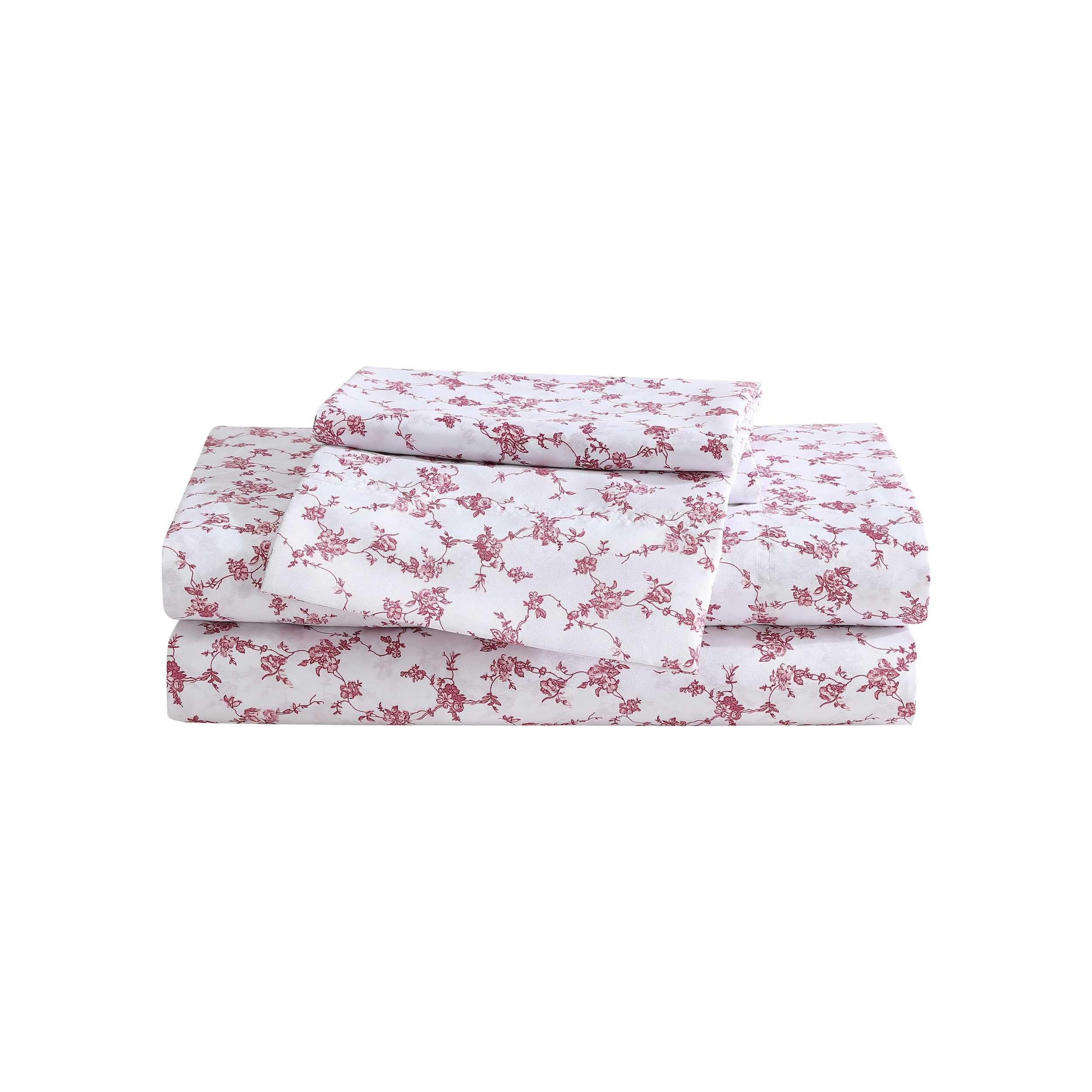 Betsey Johnson front packaging shows Twin XL sheet set and clear product benefit