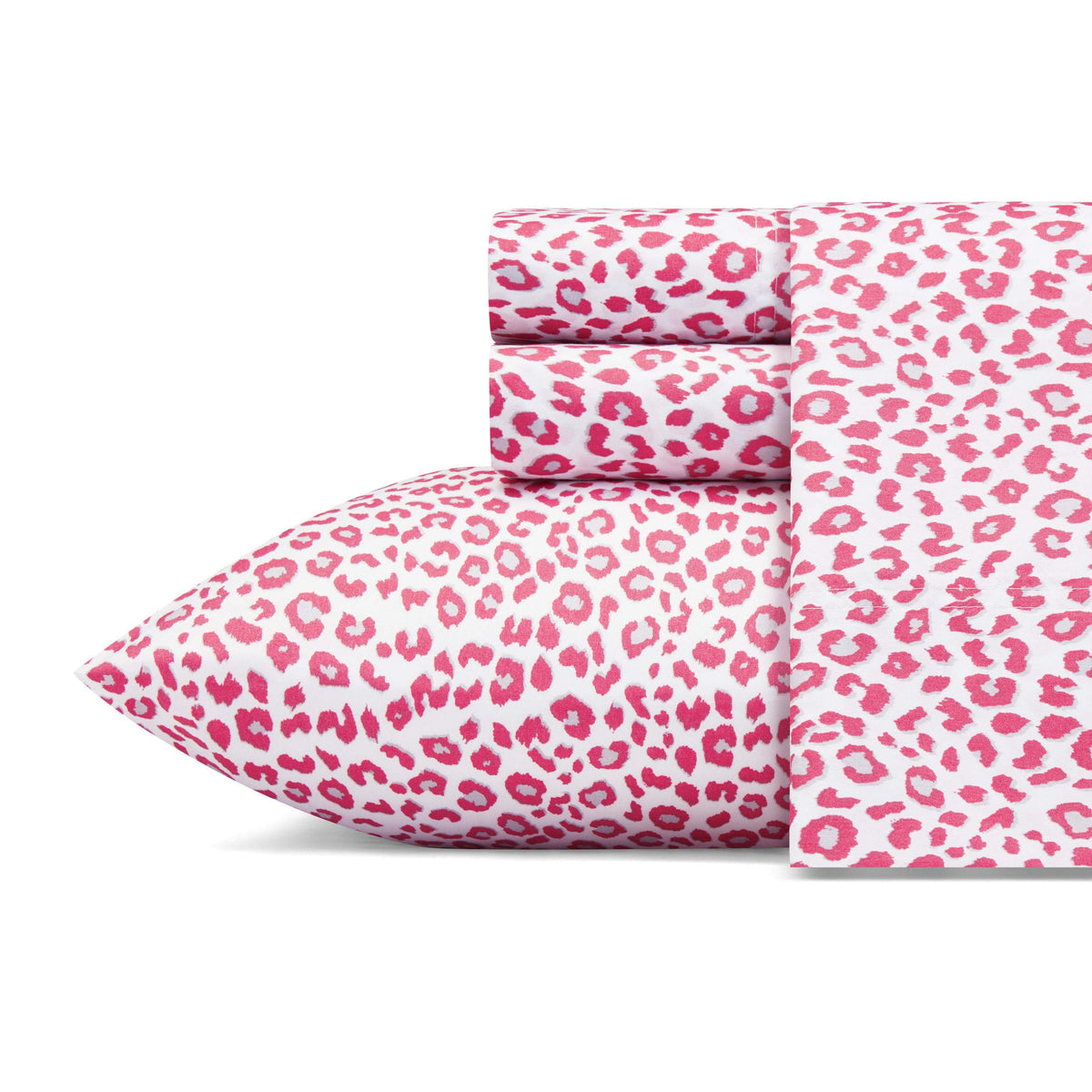 Betsey Johnson front view of packaged twin sheet set showing print and colors