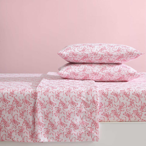Betsey Johnson sheets styled in dorm room showing cozy decor upgrade