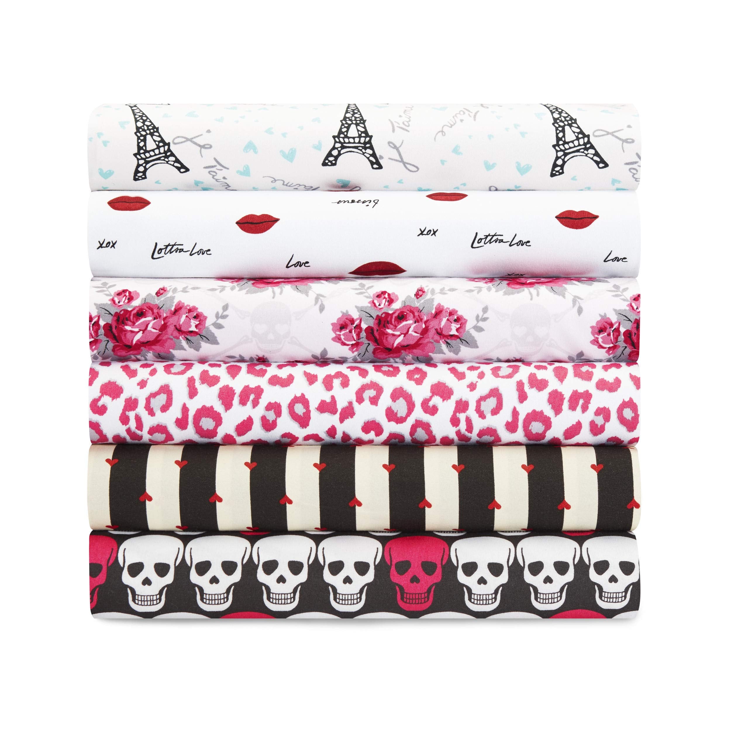 Betsey Johnson styled twin bed in bedroom showing playful look and easy care