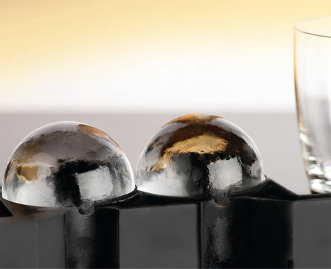Better Kitchen Products close-up of crystal-clear ice sphere highlighting clarity and elegance