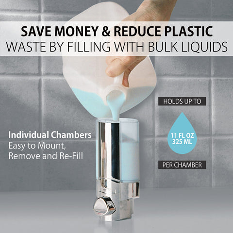 Better Living Aviva closeup of patented pumps delivering consistent portions with smooth action
