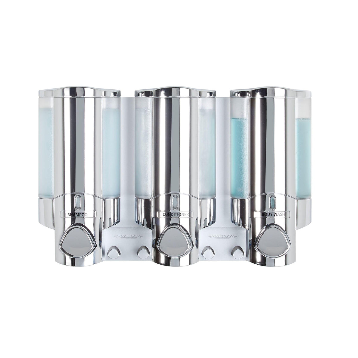 Better Living Aviva front view chrome showing tidy three-chamber storage and modern look