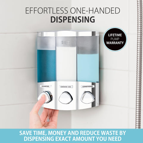 Better Living pump nozzles detail showing easy dispense and mess-free use benefit