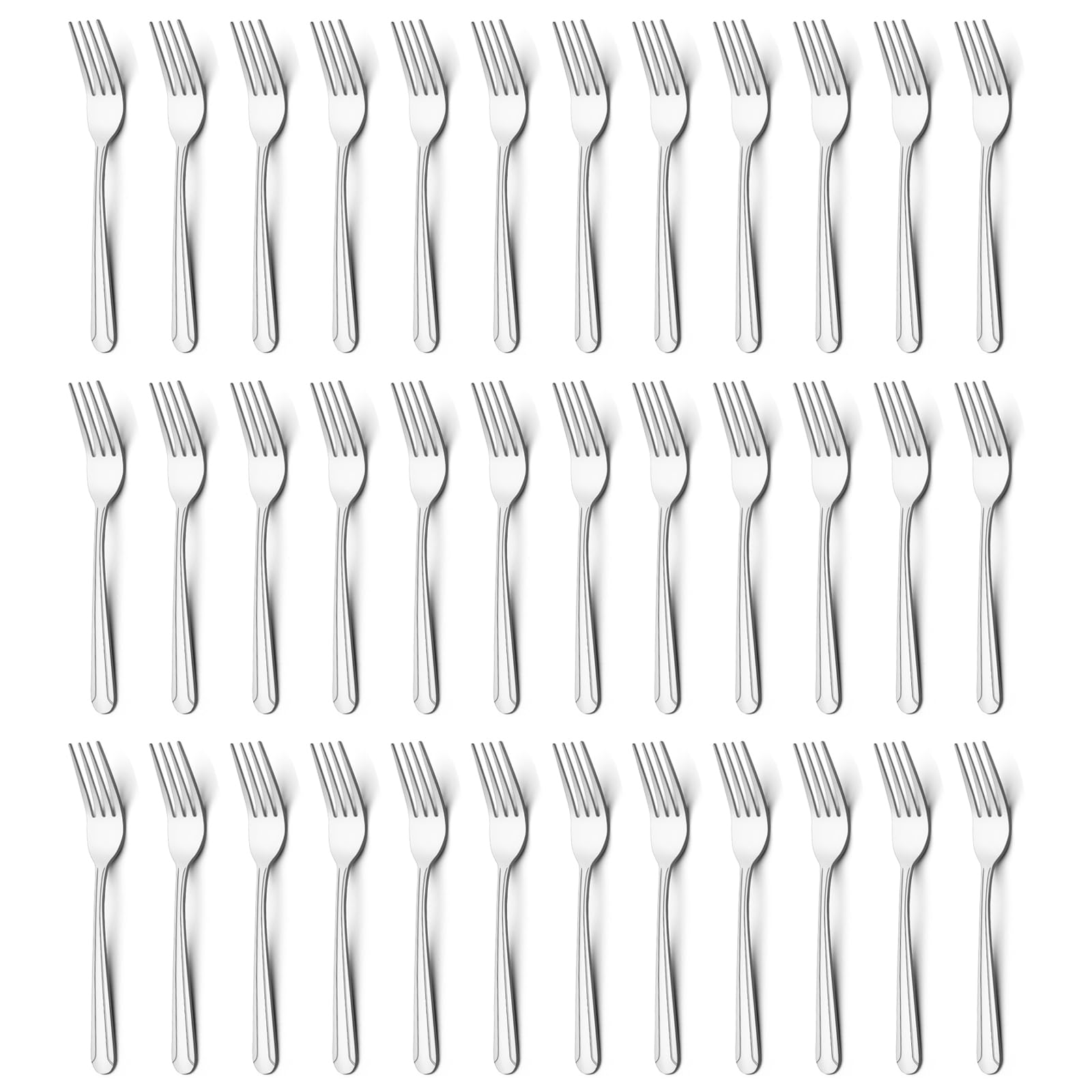 BEWOS front view of full 36-piece fork set for complete service