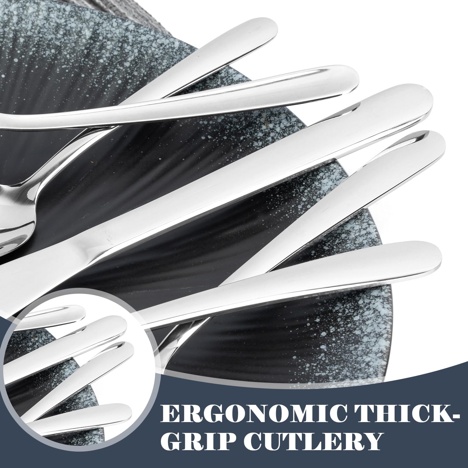 BEWOS durable plastic organizer tray holding utensils for neat storage
