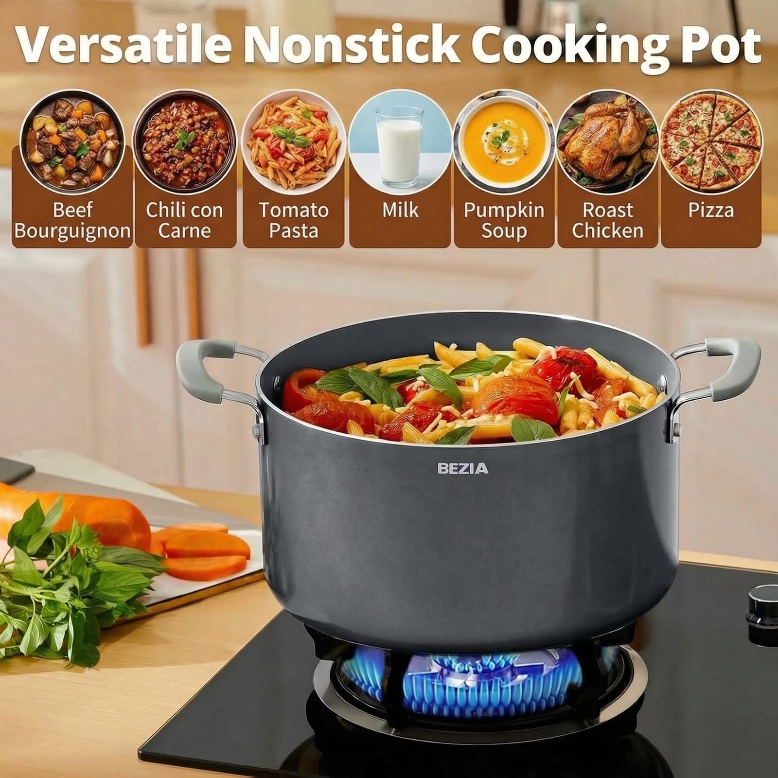 BEZIA magnetic induction base underside for fast even heating benefit