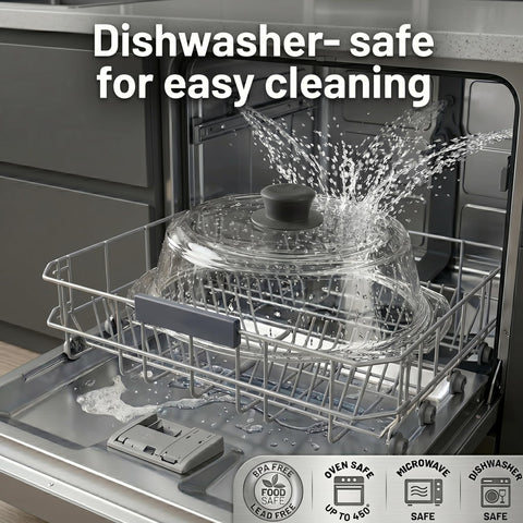 Bezrat in a kitchen with plate covered showing tidy reheating and appliance protection