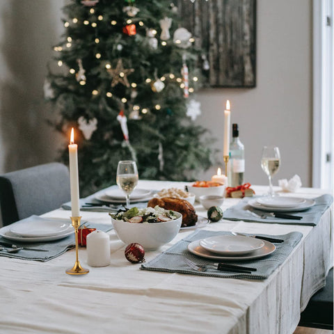 BEZURA table centerpiece in dining setting showing elegant mood for dinners and events