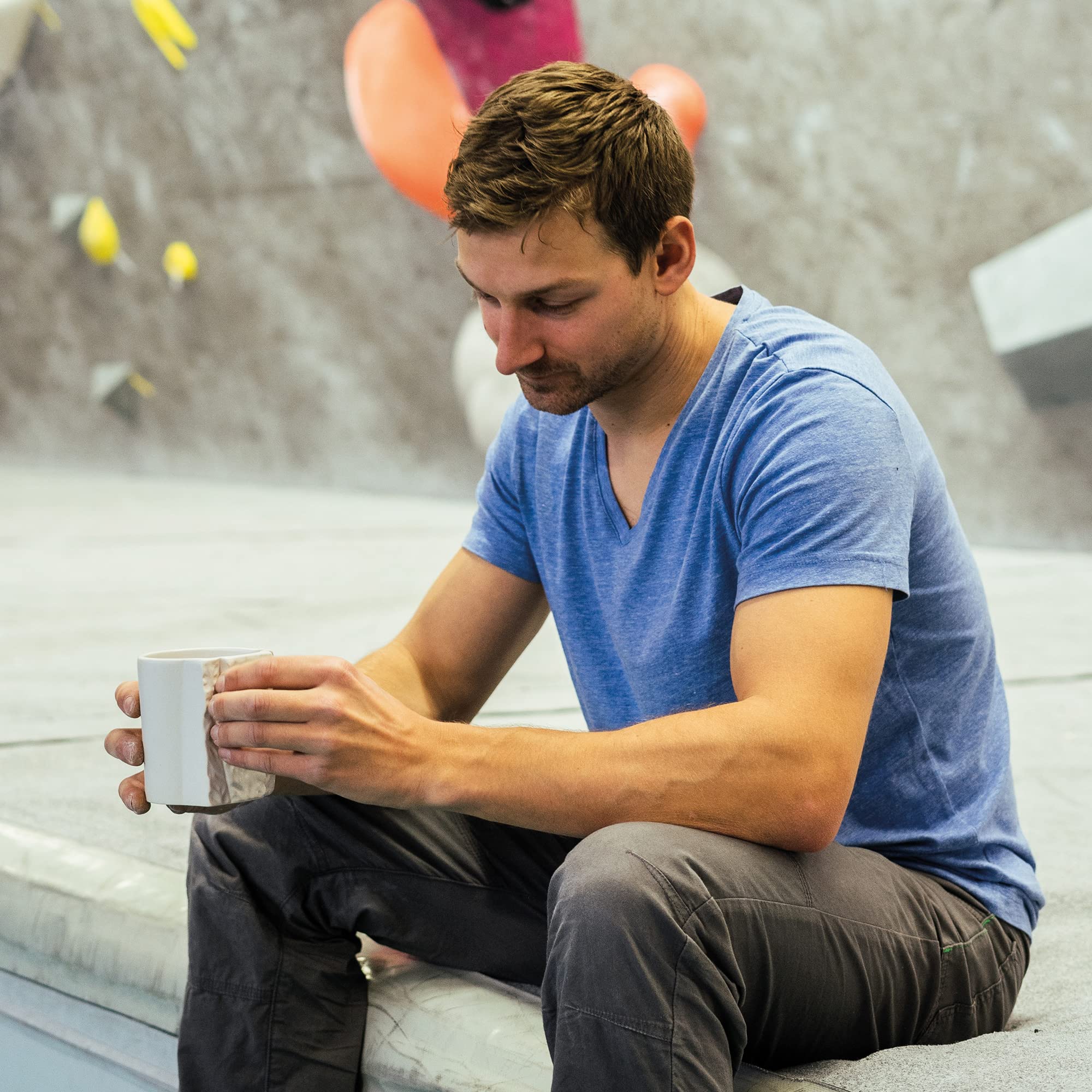 BG Climbing coffee being poured into the mug illustrating everyday use
